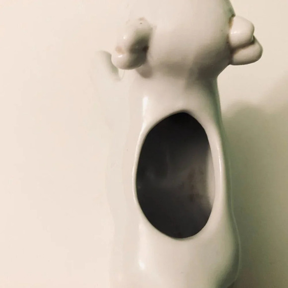 Vintage Porcelain White Cow Creamer 5.5 Inch  Long Farm Animal - Picture 11 of 15